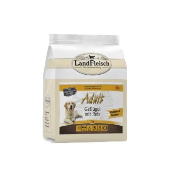 LandFleisch Dog Trocken Adult Geflügel mit Reis 2kg